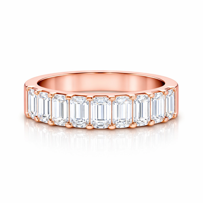 9 Emerald Cut  Diamonds Design Eternity Band