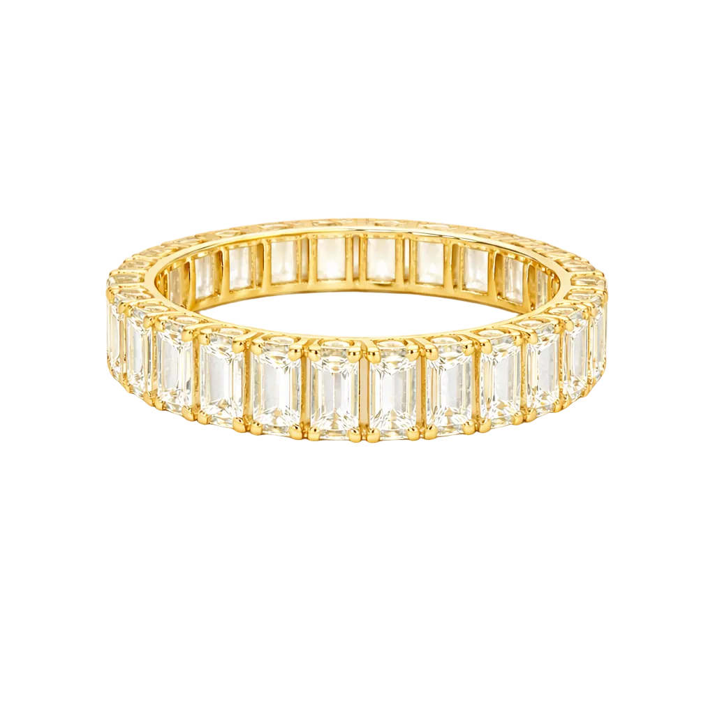 Emerald Cut Classic Eternity Band