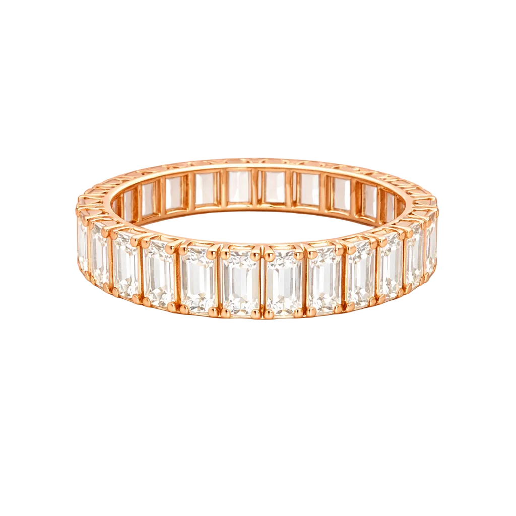 Emerald Cut Classic Eternity Band