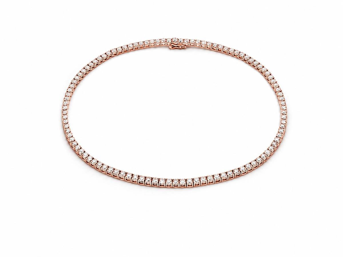 Classic Tennis Necklace rose gold 