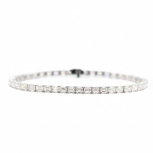 diamond emerald cut tennis bracelet