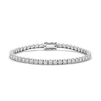 Diamond tennis contemporary bracelet on a white gold