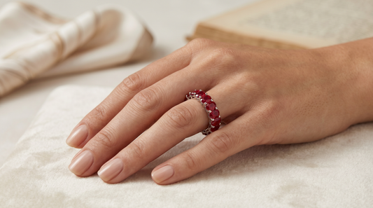 Oval Ruby Eternity Ring