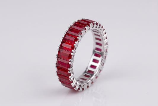Baguette Ruby Eternity Ring
