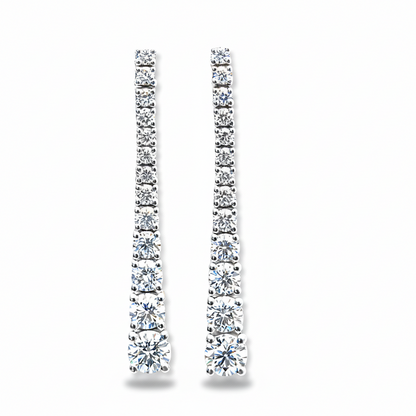 Degrade diamond earring white gold 