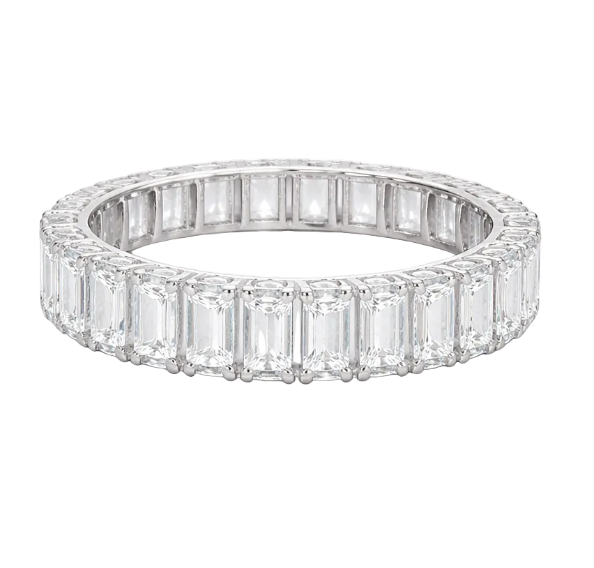 Emerald Cut Classic diamond Eternity Ring