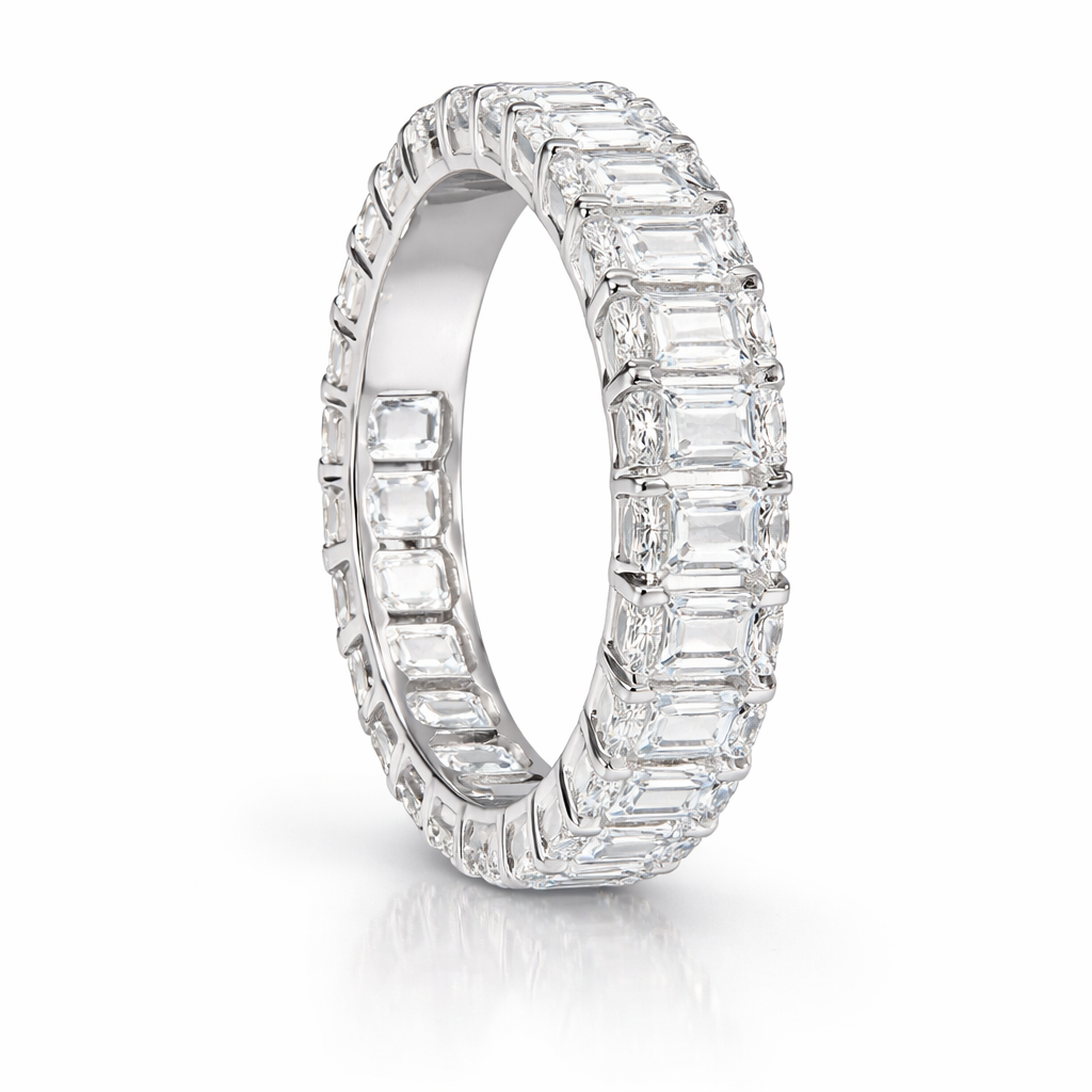 Emerald Cut diamond  Classic Eternity Ring
