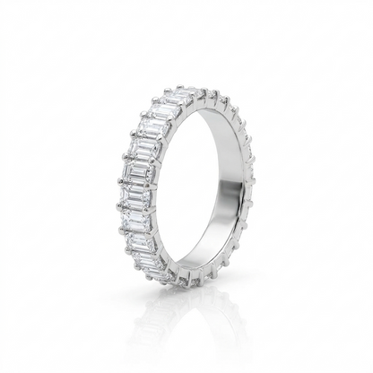 Emerald Cut  Design  Eternity Band