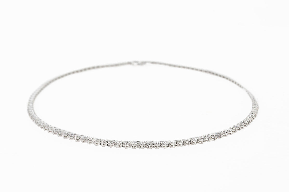 Half Heart shape diamond Necklace