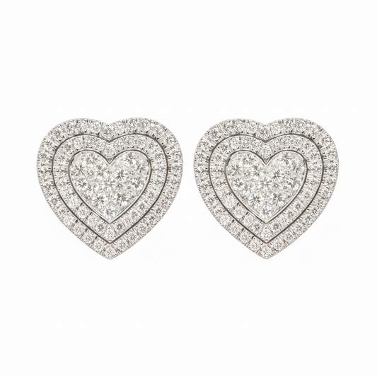 heart pave double halo waeeings in with old 