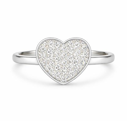 Heart Classic Pavé Ring