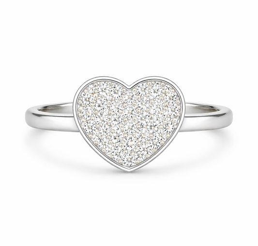 Heart Classic Pavé Ring