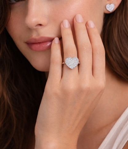 Heart Classic Pavé Ring