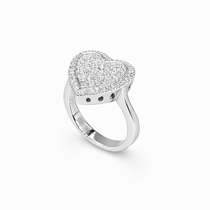 Heart Pavè Halo Ring view 2