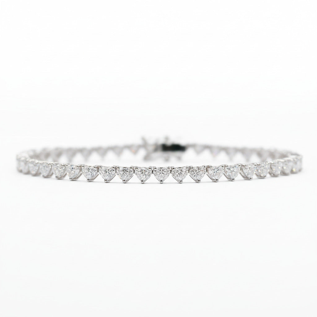 Diamond bracelet classic  heart shape