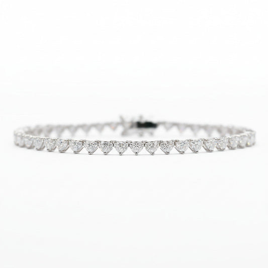 Diamond bracelet classic  heart shape