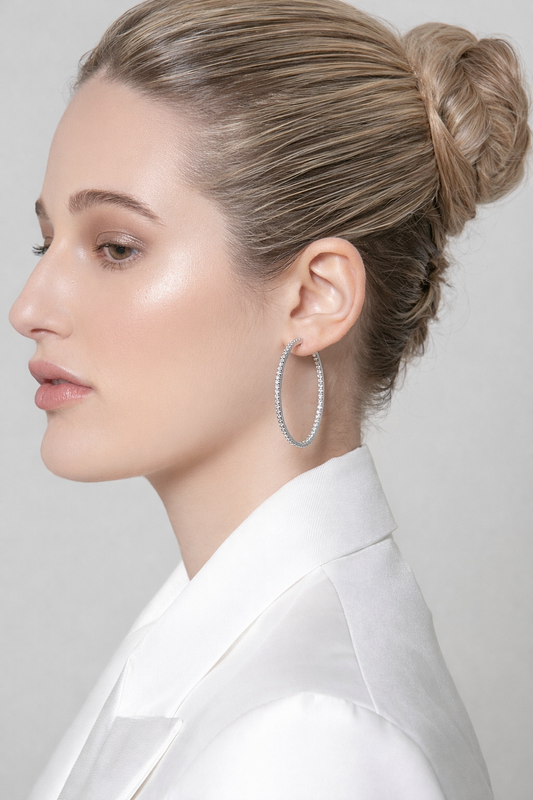 Hoops earrings wear