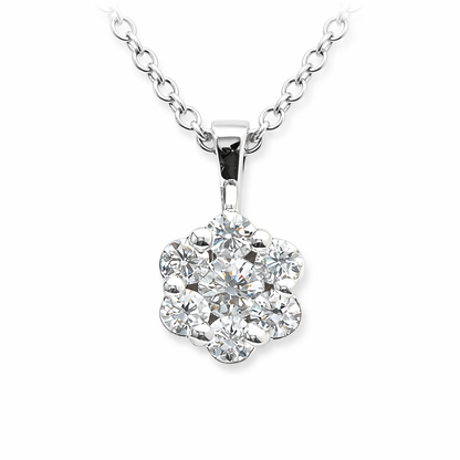 Magic Flower diamond Pendant in white gold