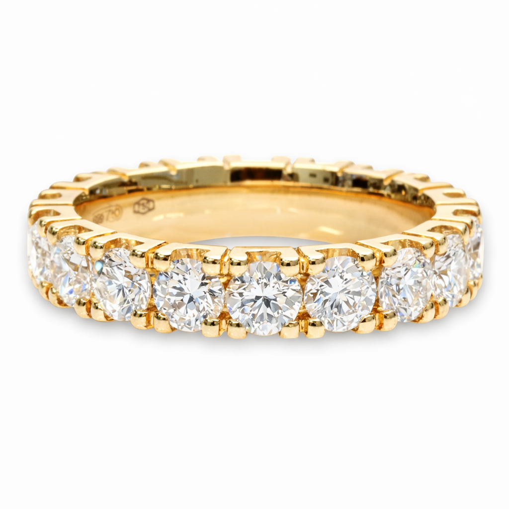 Modern Eternity band yellow gold 