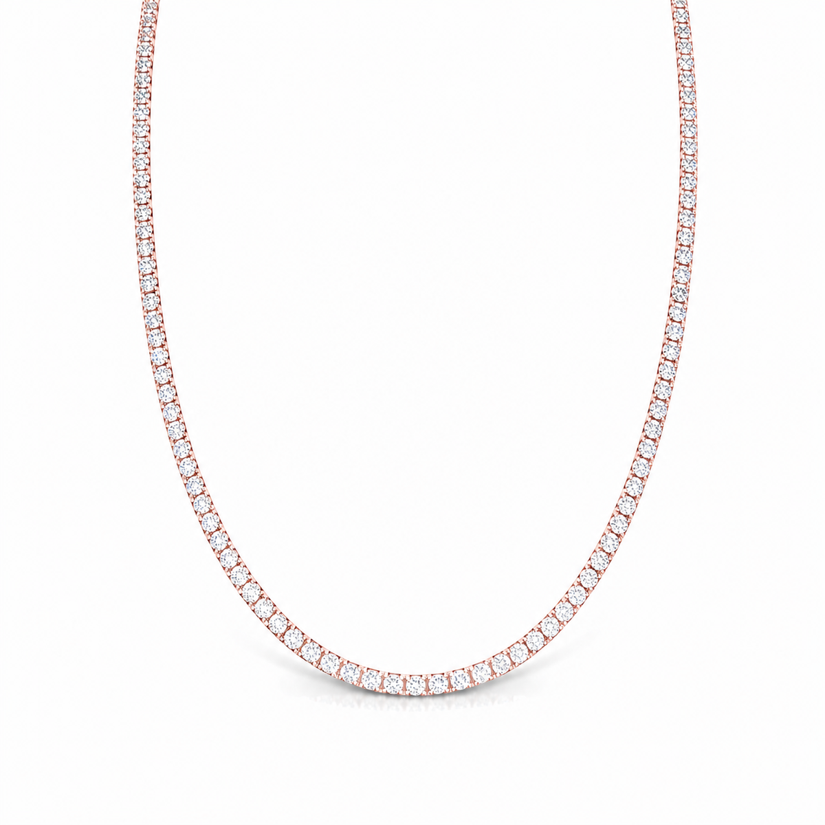 Modern Tennis Necklace rose gold