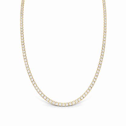 Modern Tennis Necklace yellow gold