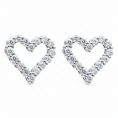 heart diamond earrings
