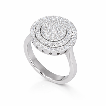 Round Pavè Double Halo Ring view 2 