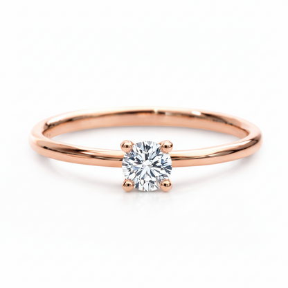 Stud Solitary Ring rose gold