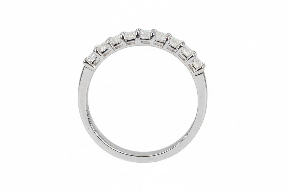 9  Emerald Cut Diamonds Classic Eternity Band