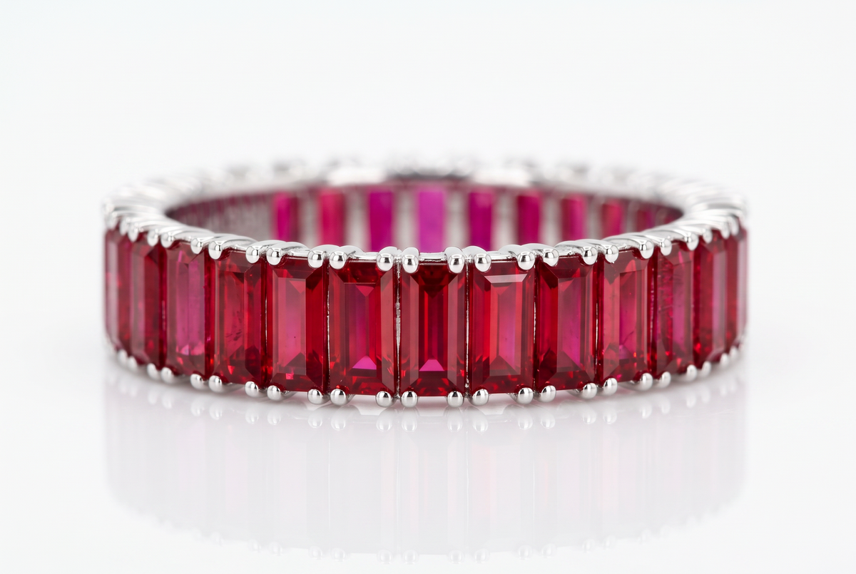 Baguette Ruby Eternity Ring
