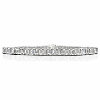 classic  diamond emerald cut bracelet view2