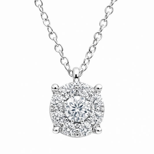 diamond magic pendant in white gold