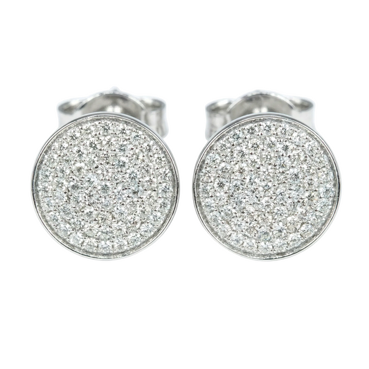 Classic Pavè round  earrings