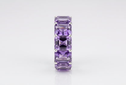 Amethyst Ring 21.97 Carat, 21-Stone Full Eternity Band