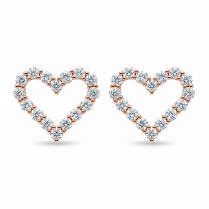rose gold diamond earrings 