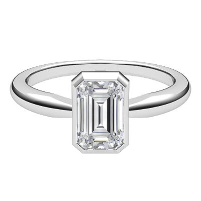 Simple Flat Emerald Solitaire Classic band