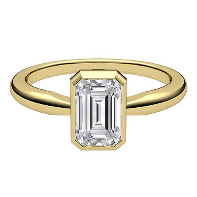 Simple Flat Emerald Solitaire Classic band
