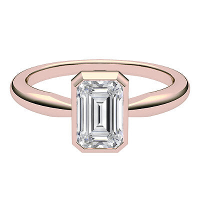 Simple Flat Emerald Solitaire Classic band