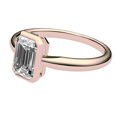 Simple Flat Emerald Solitaire Classic band