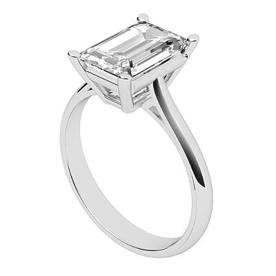 Vittoria Emerald Solitaire Classic band 4 Prongs