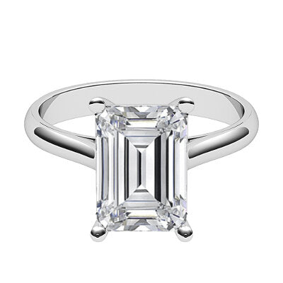 Vittoria Emerald Solitaire Classic band 4 Prongs