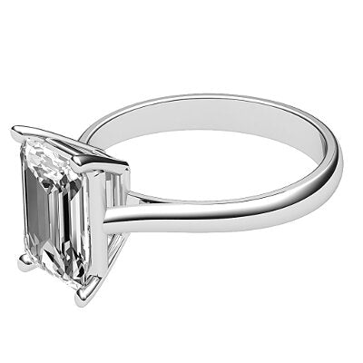 Vittoria Emerald Solitaire Classic band 4 Prongs