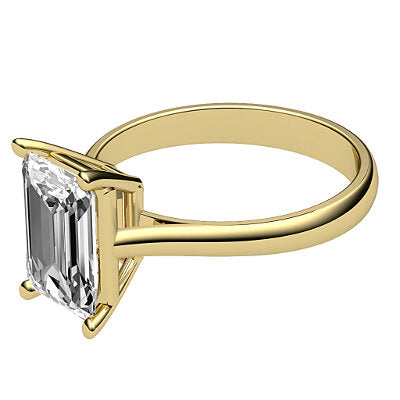 Vittoria Emerald Solitaire Classic band 4 Prongs