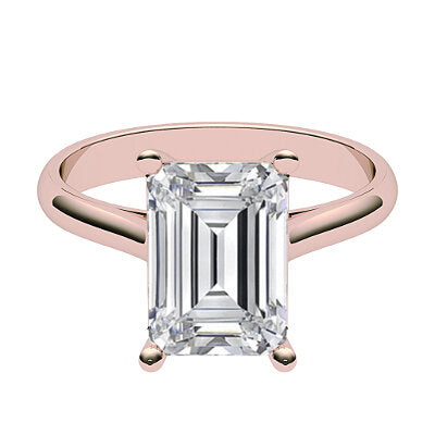 Vittoria Emerald Solitaire Classic band 4 Prongs