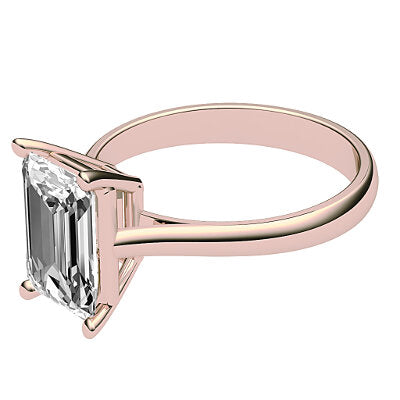 Vittoria Emerald Solitaire Classic band 4 Prongs