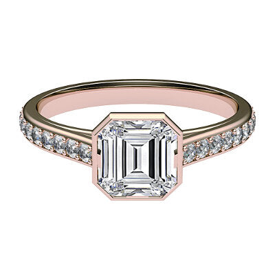Trionfo Asscher Solitaire Half diamond band