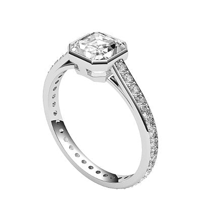 Trionfo Asscher Solitaire Full diamond band