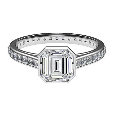 Trionfo Asscher Solitaire Full diamond band