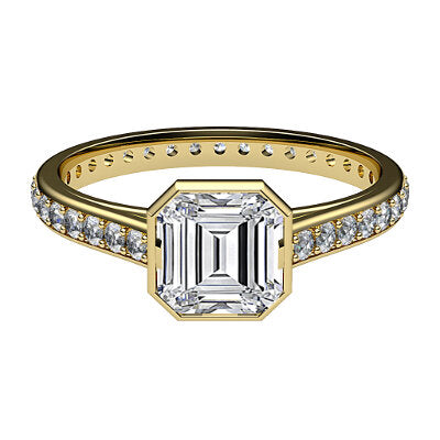 Trionfo Asscher Solitaire Full diamond band