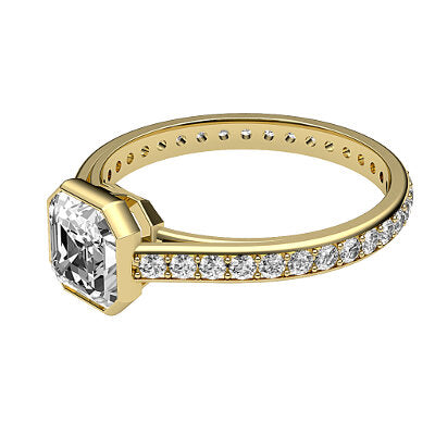 Trionfo Asscher Solitaire Full diamond band